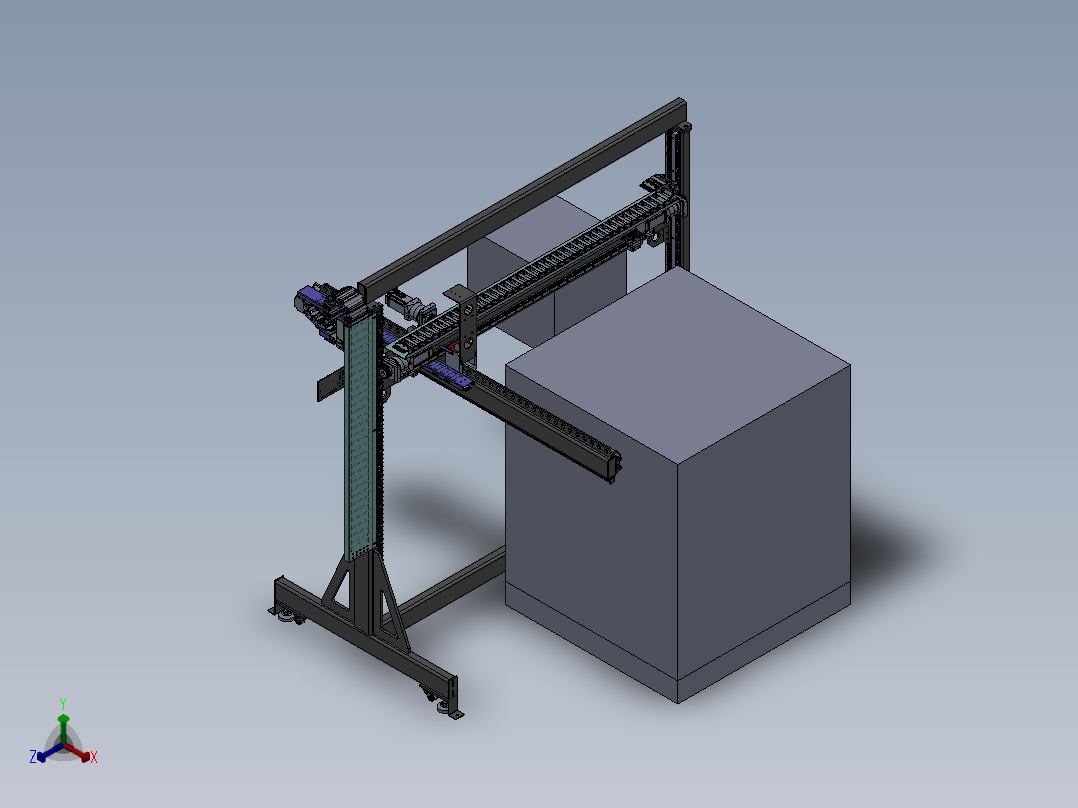 龙门码垛机械臂sw20可编辑正等轴测图