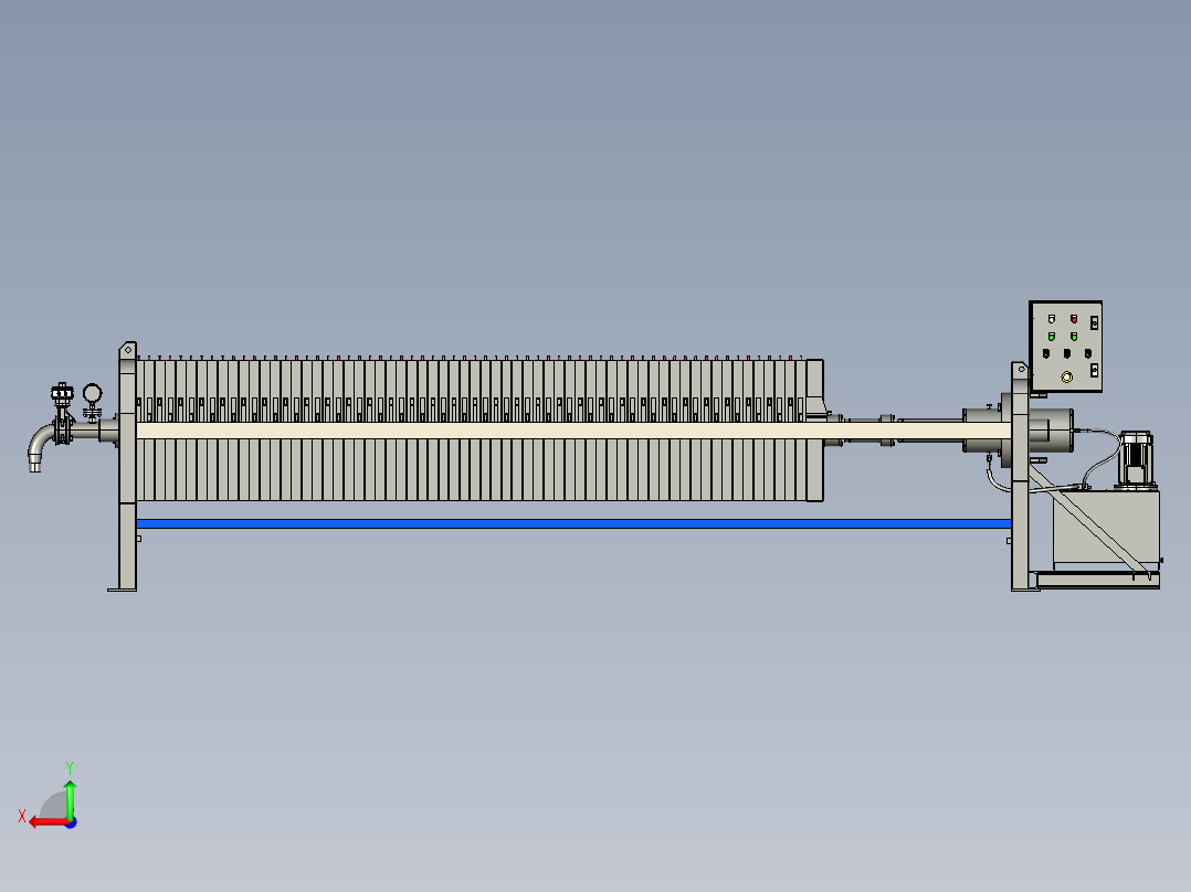 废水处理压滤机step后视图