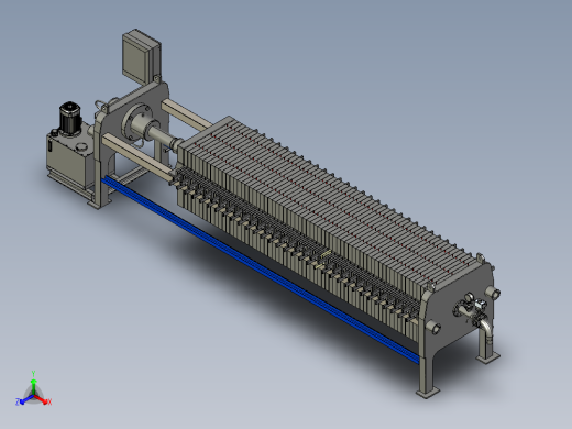 废水处理压滤机step正等轴测缩略图