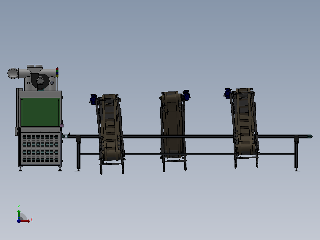 乳胶漆油桶输送线sw17可编辑前视图