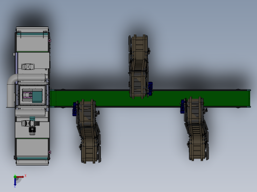 乳胶漆油桶输送线sw17可编辑俯视缩略图