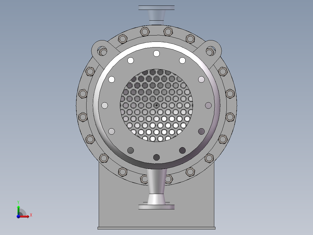 预热器模型前视图