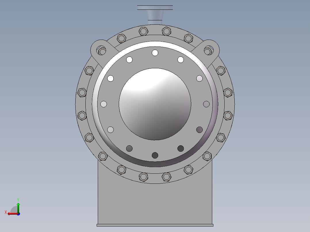 预热器模型后视图