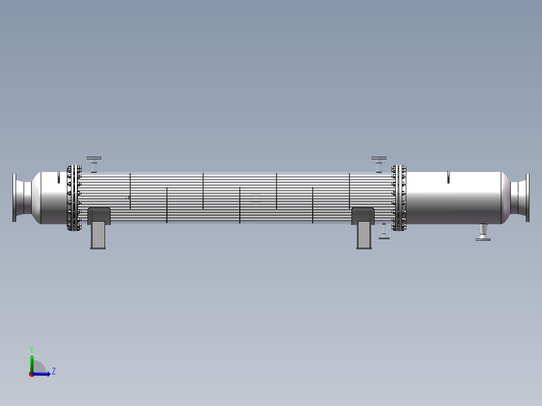 预热器模型左视图