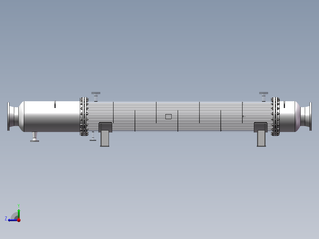 预热器模型右视图