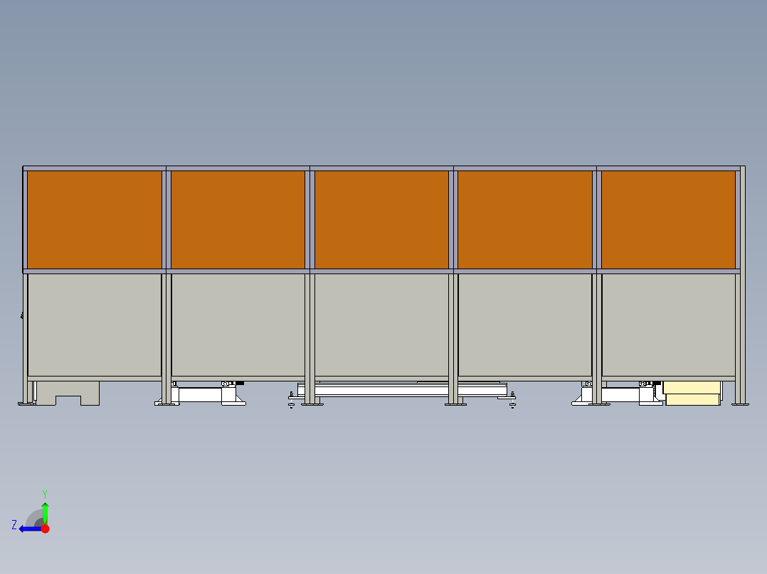 型材框架的焊接工作站模拟右视图