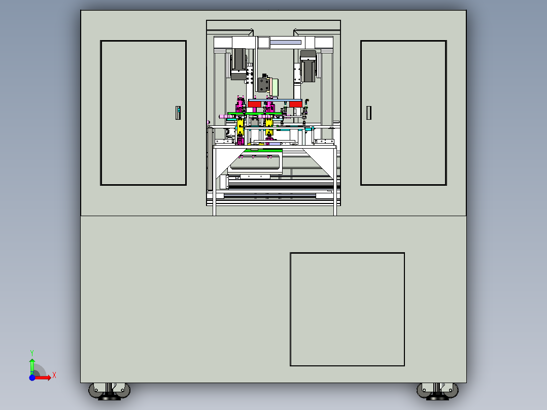 玻璃厚度检测机前视图