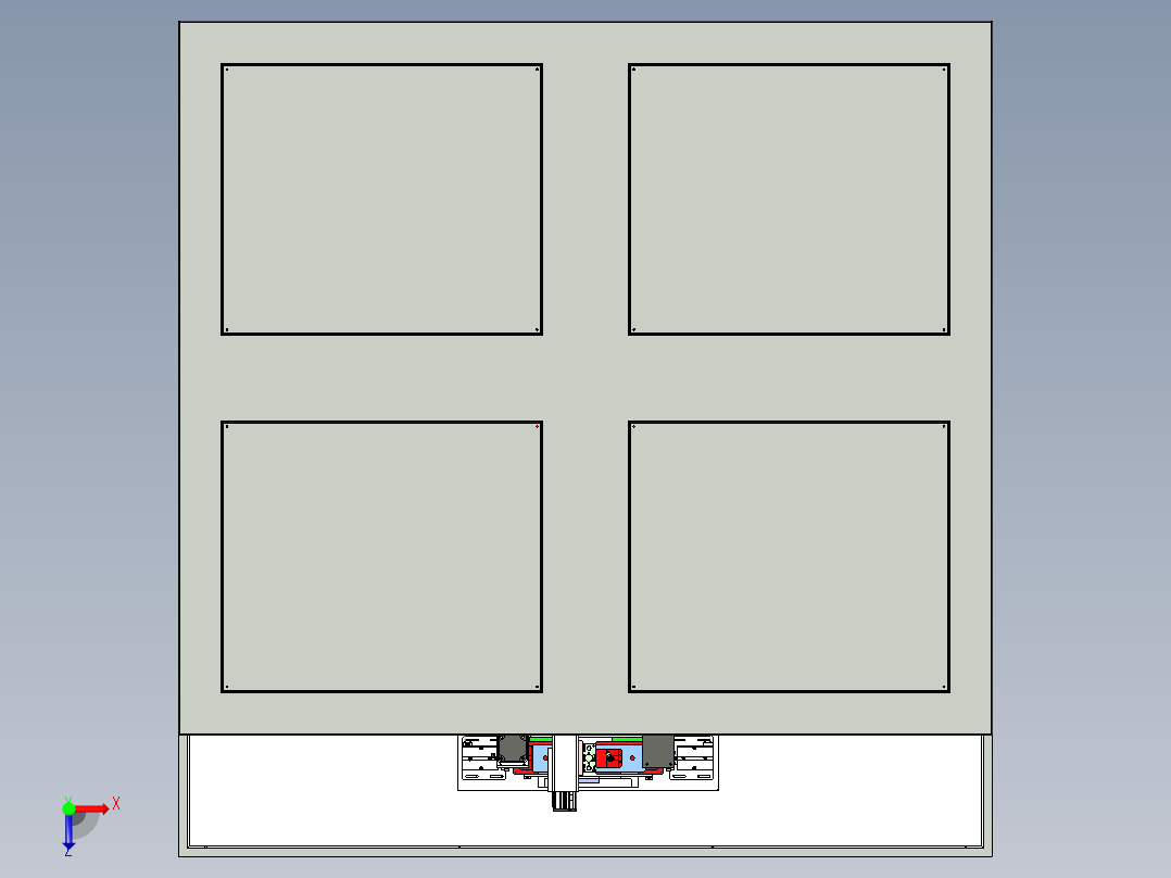玻璃厚度检测机俯视图