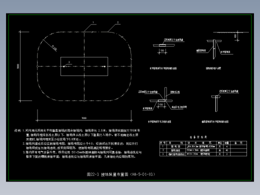 图22-3 接地装置布置图（HA-5-D1-03）