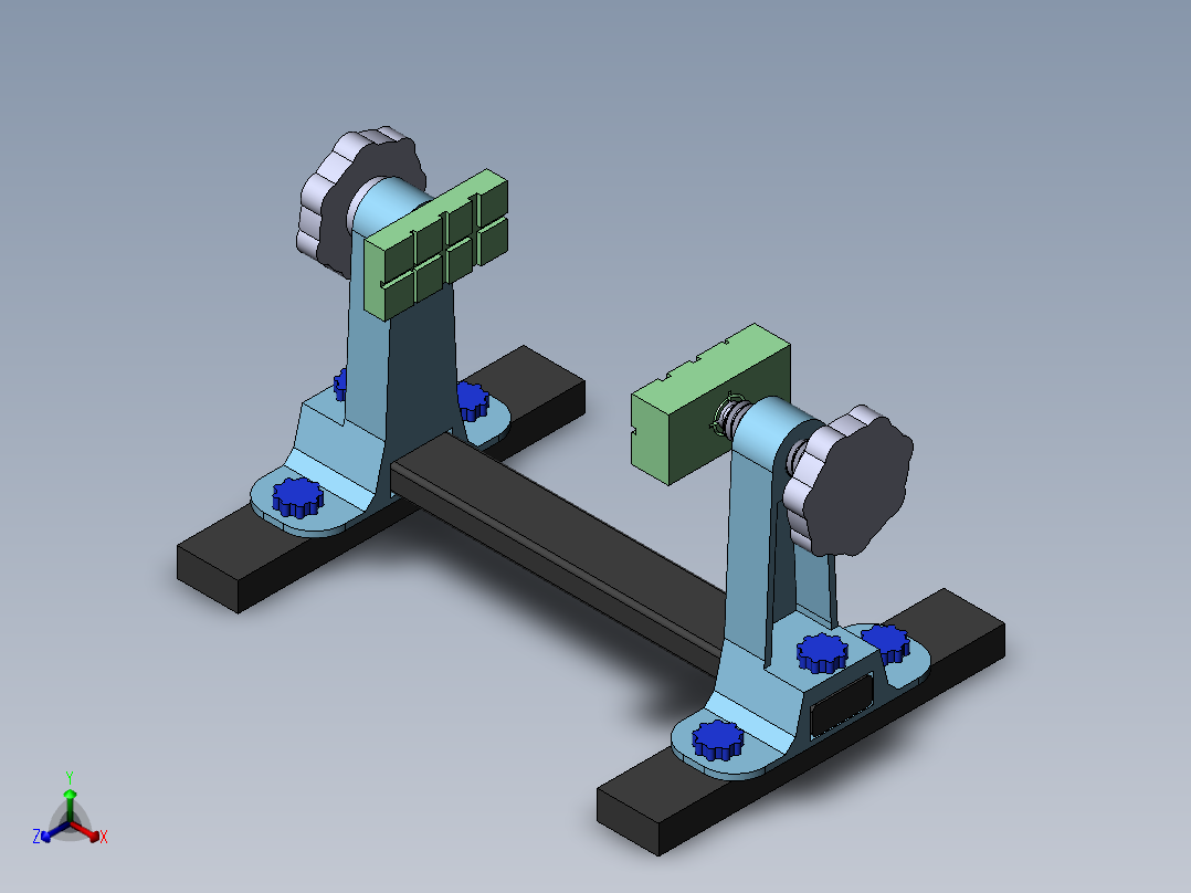 PCB固定座正等轴测图