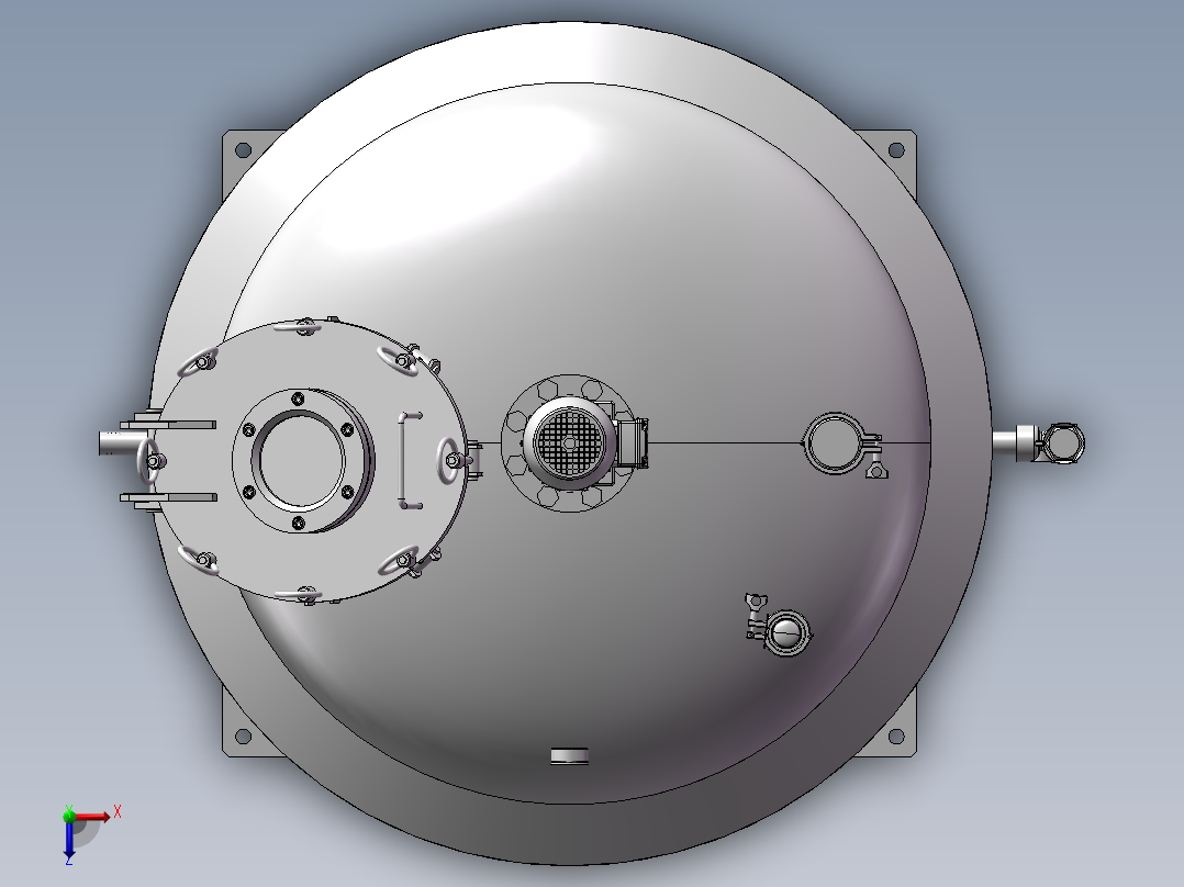 压力容积、反应容器俯视图