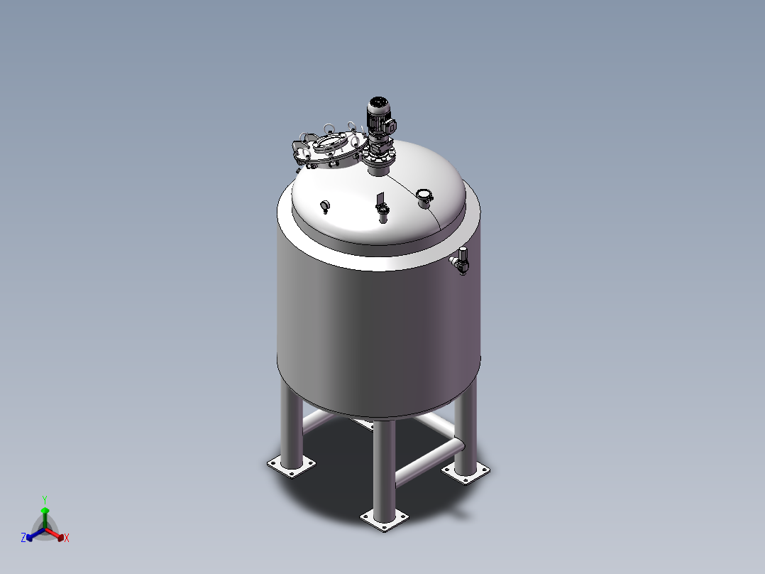 压力容积、反应容器正等轴测图