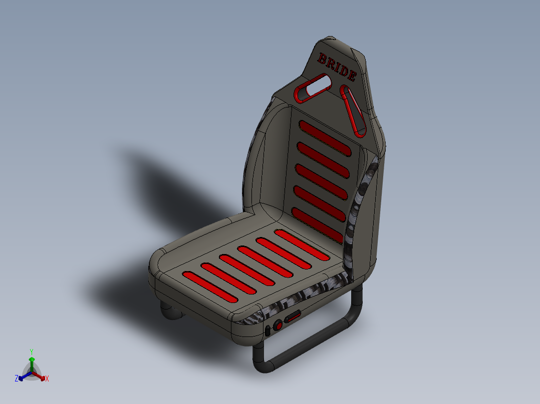 汽车座椅(6)正等轴测图