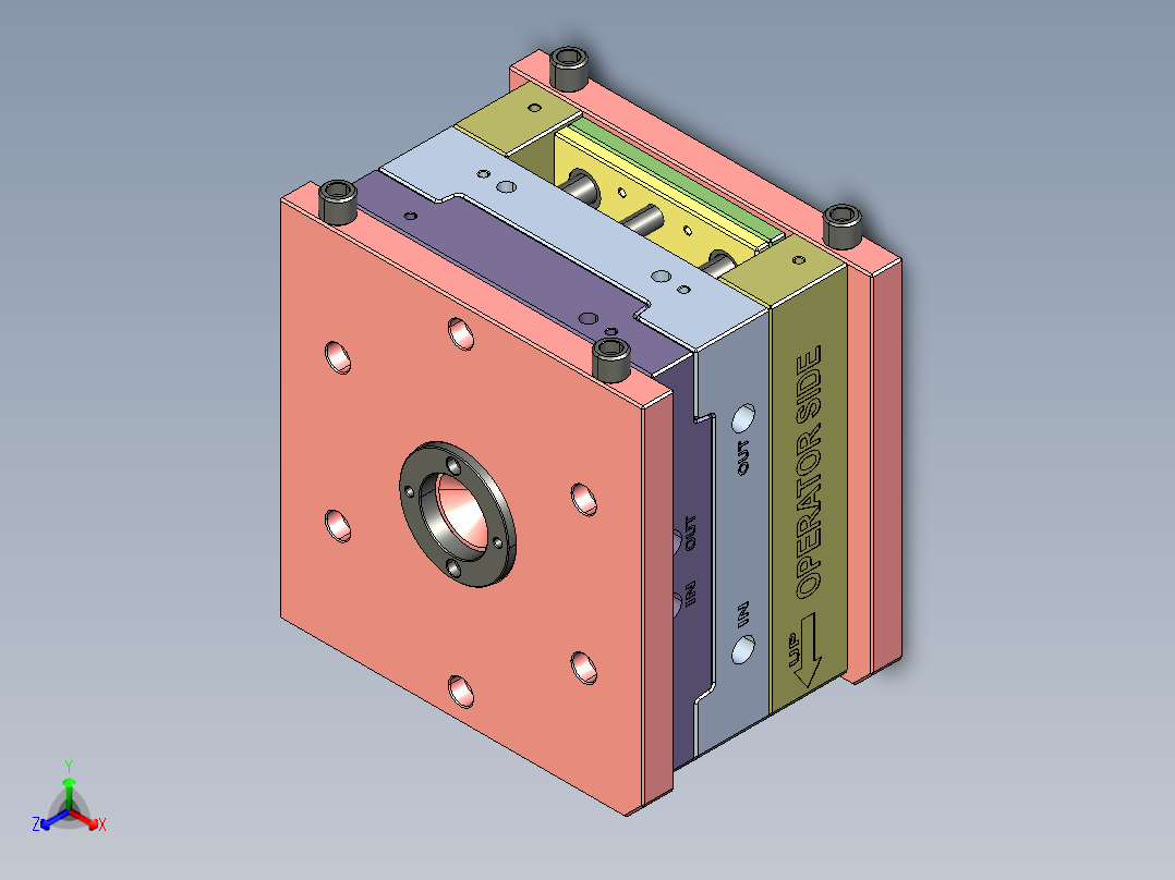 注塑模具、模具(92)正等轴测图