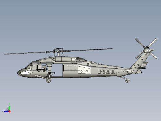 黑鹰直升机右视缩略图