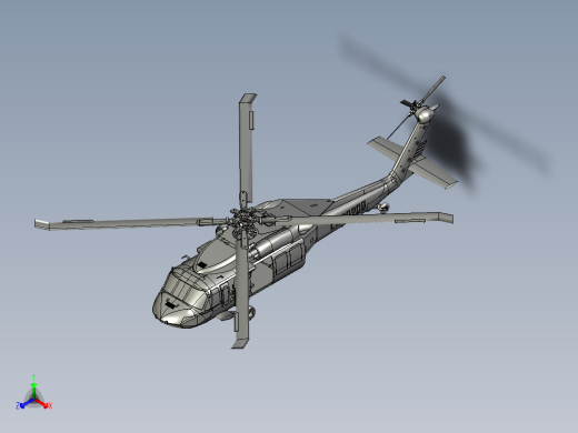 黑鹰直升机正等轴测缩略图
