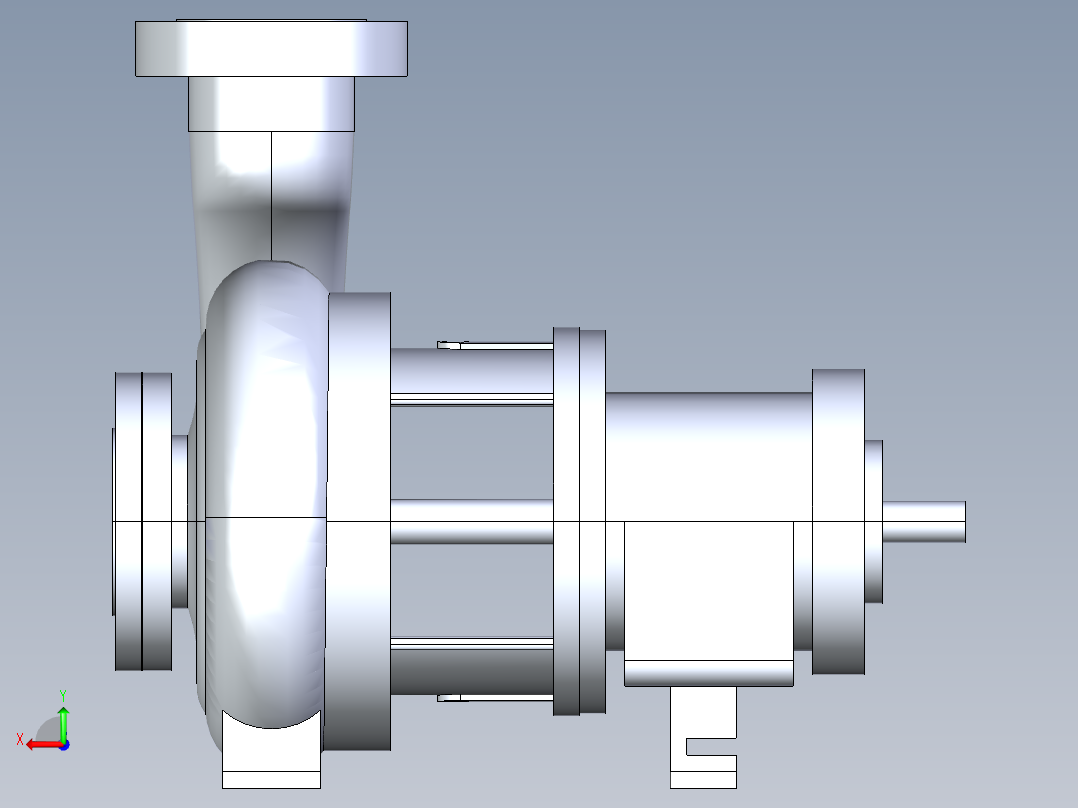 离心泵模型后视图