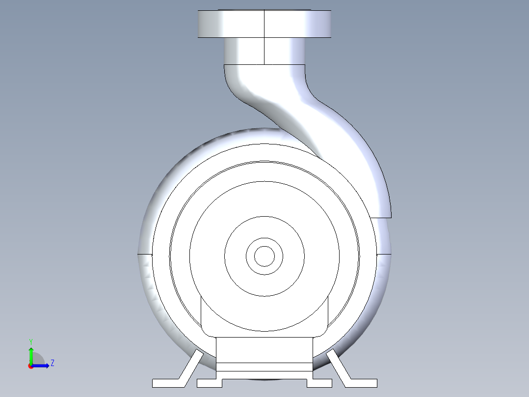 离心泵模型左视图