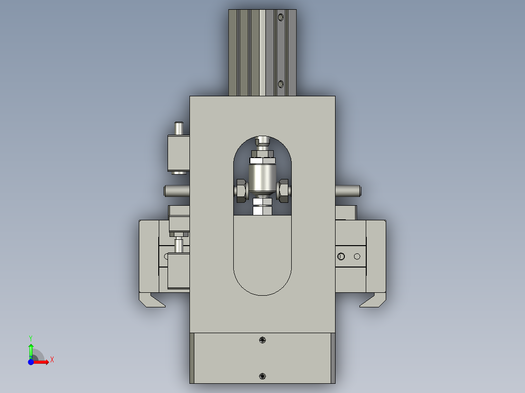 平移机构组件前视图