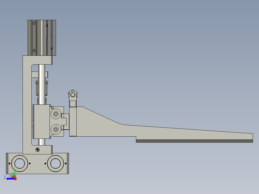 平移机构组件右视图