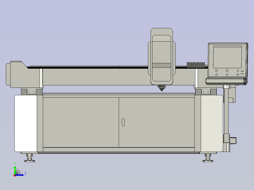 大功率智能光纤金属激光切割机工业不锈钢碳钢自动切割左视图