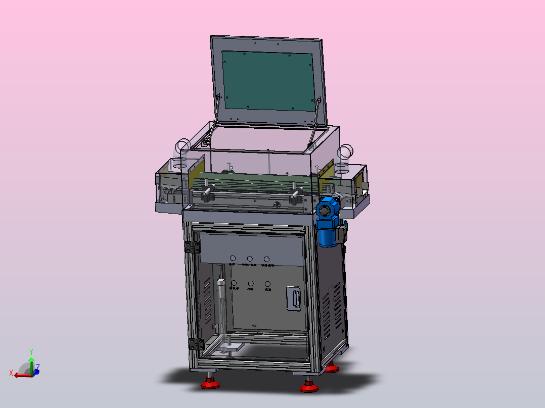 套环超声后段涂油机主视图