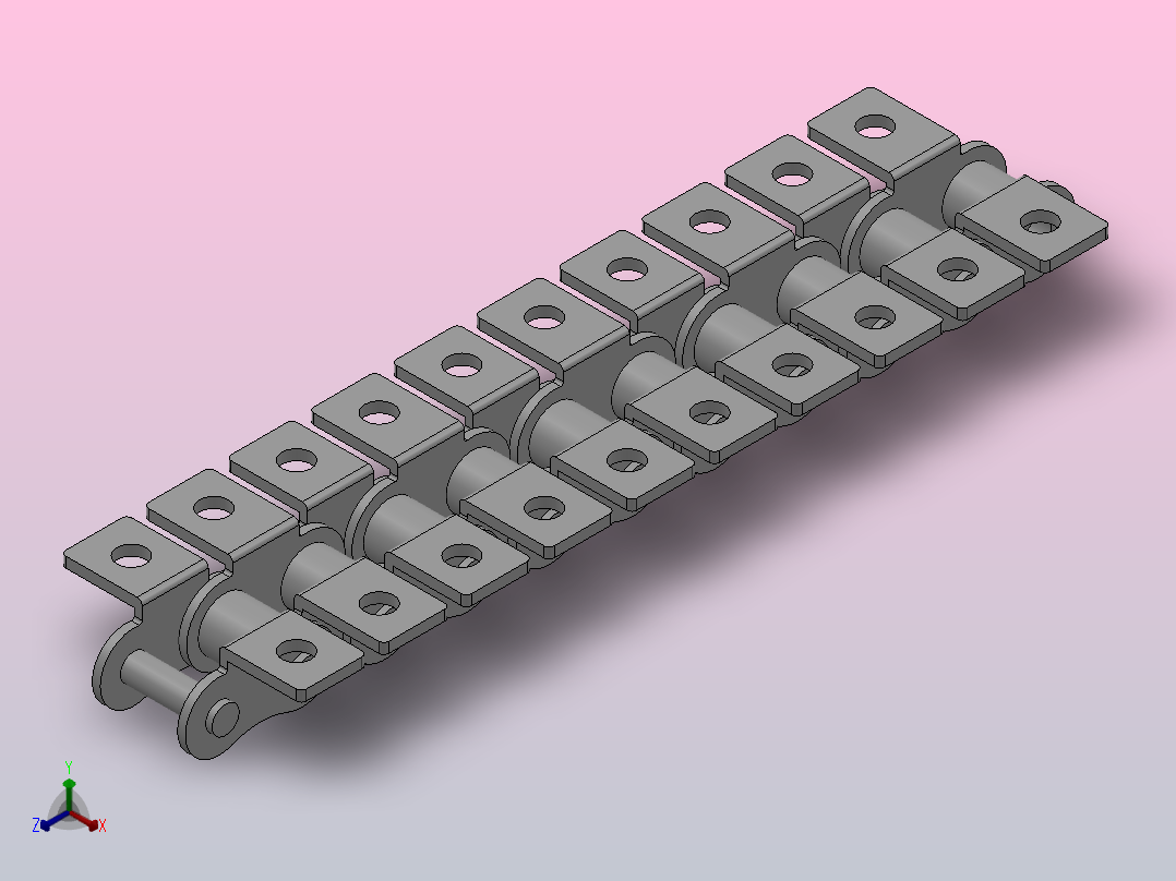 标准系列附件链条DCA10A-A1-1-10主视图