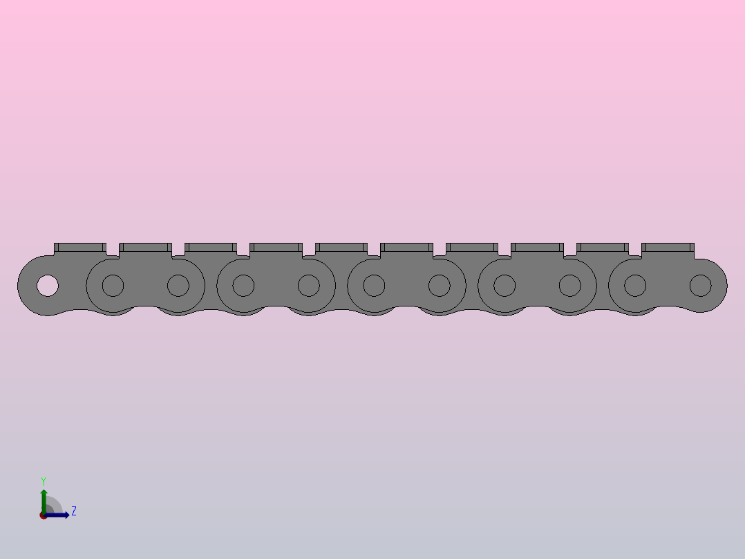 标准系列附件链条DCA10A-A1-1-10左视图