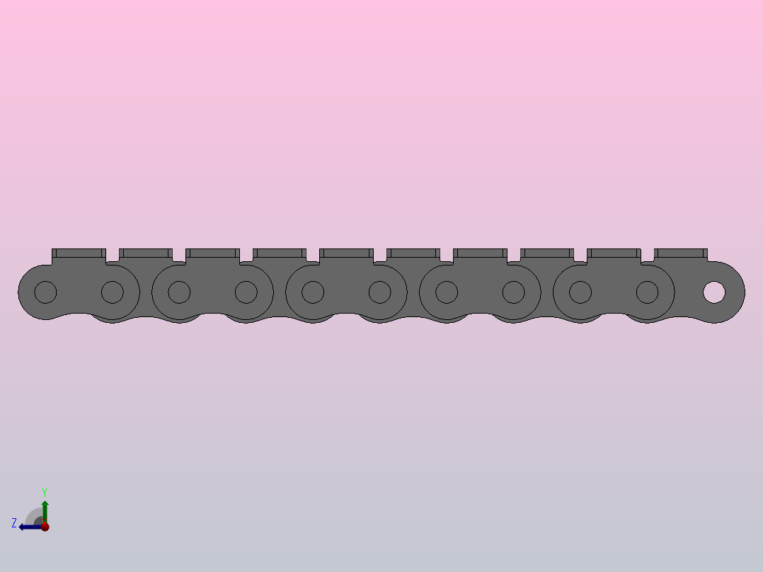 标准系列附件链条DCA10A-A1-1-10右视图