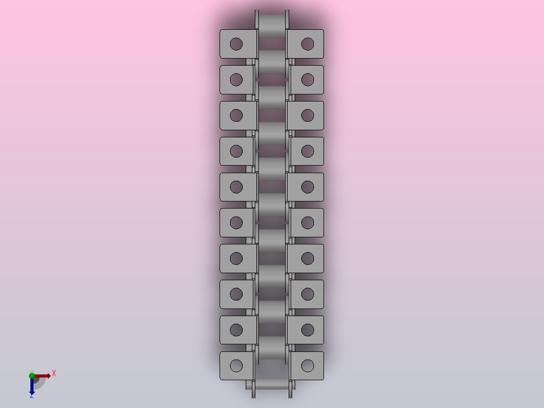 标准系列附件链条DCA10A-A1-1-10俯视图