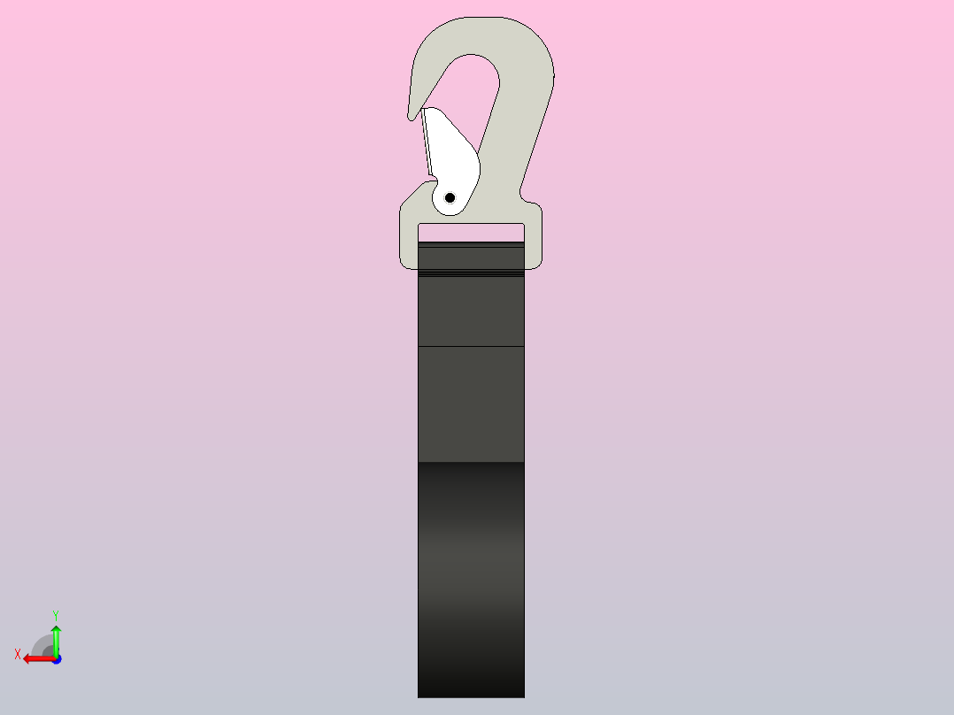 索具吊索钩，后视图