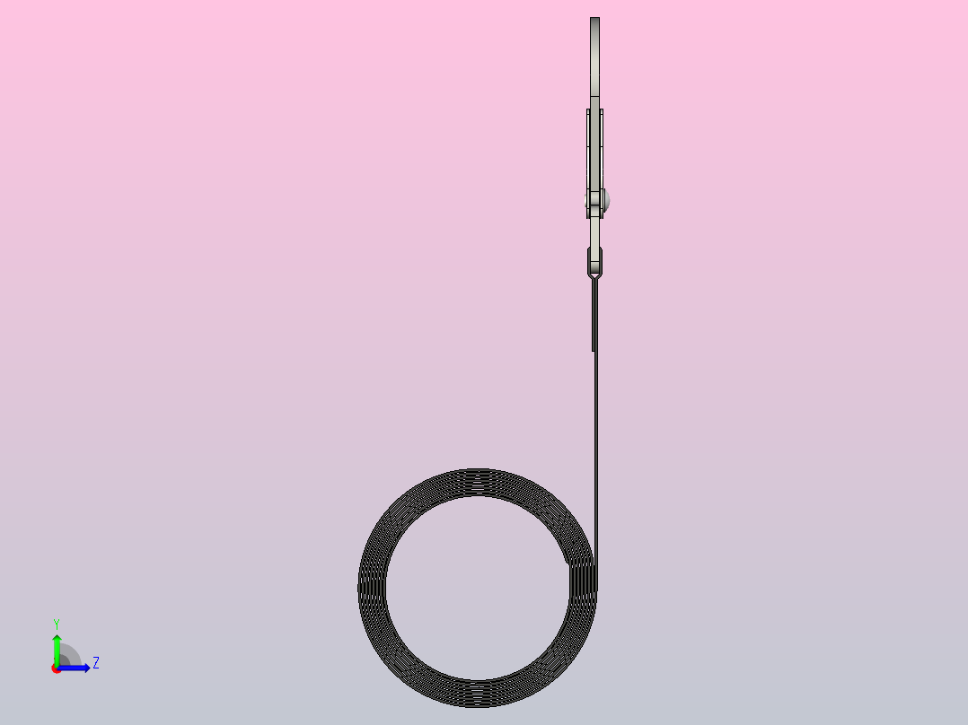 索具吊索钩，左视图