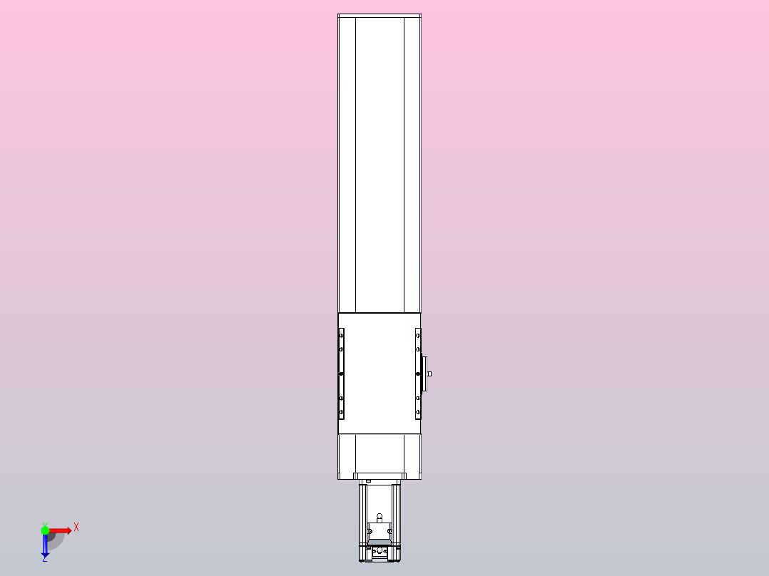 滚珠丝杠直线轴带导轨全封闭TPA-HCR-120D-1610C-L400-M-Y-P40-N3俯视图