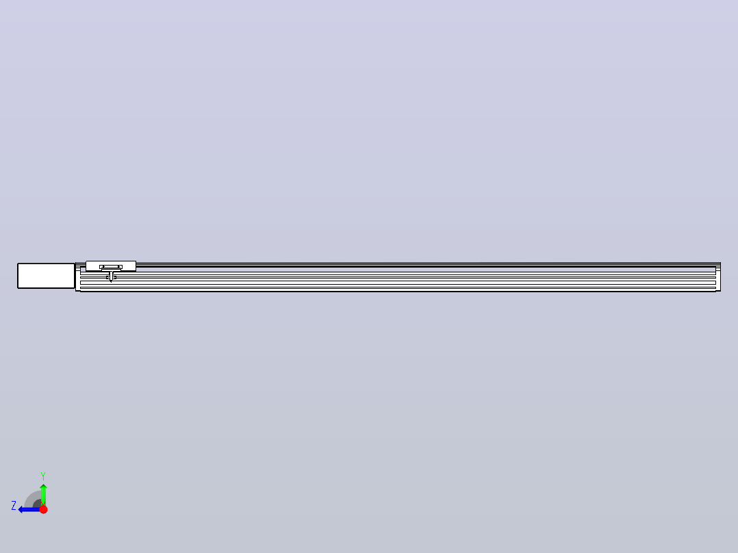 皮带直线轴半封闭可选导轨TPA-HNB-140D-120-L1450-MR-Y-P40-N3右视图