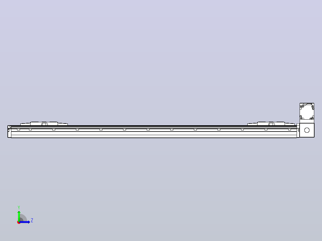 皮带直线轴双滑块型TPA-GCBS-120-P70-L375-RU-M20-N3左视图