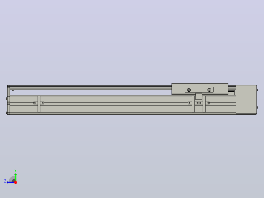 SYS14-350-BL-200W滚珠花健、支撑座、滚珠丝杠、交叉导轨、直线模组.STEP右视缩略图