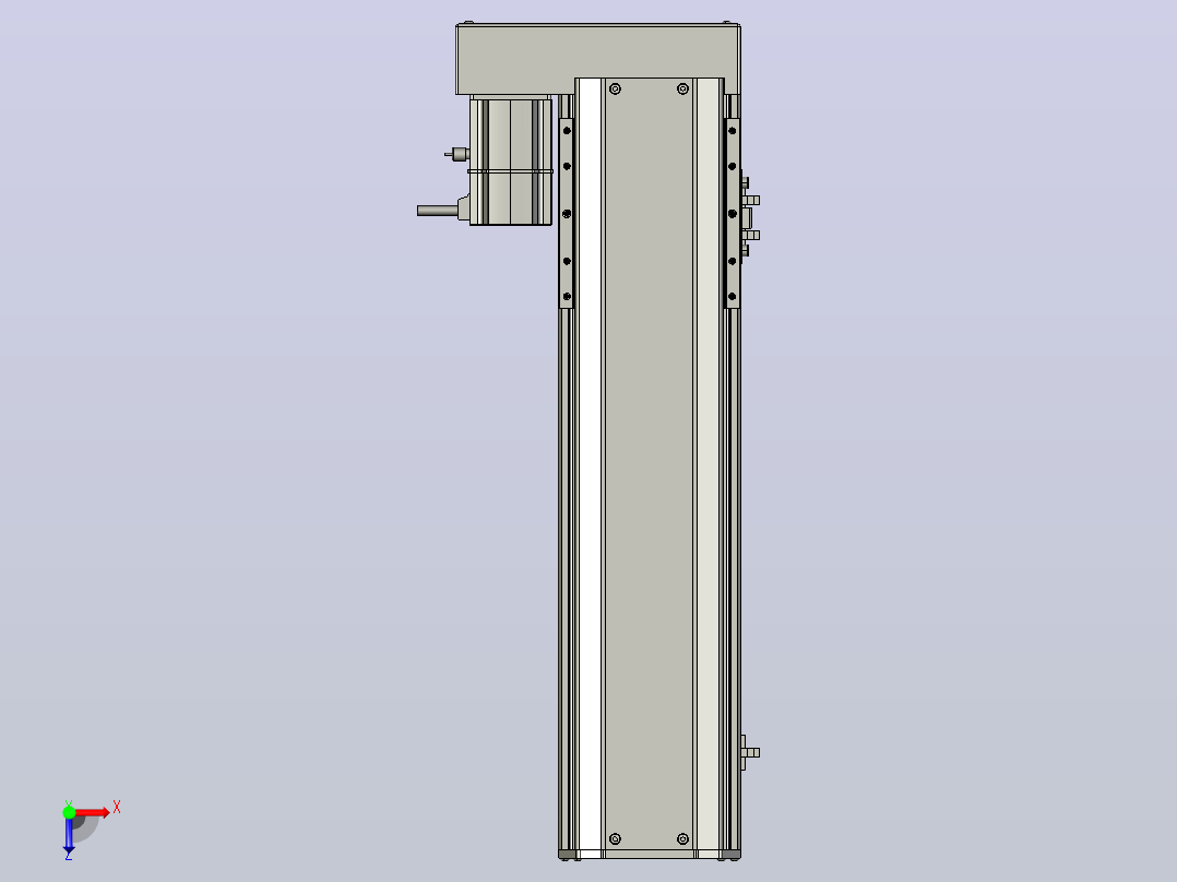 SYS14-350-BL-200W滚珠花健、支撑座、滚珠丝杠、交叉导轨、直线模组.STEP俯视图