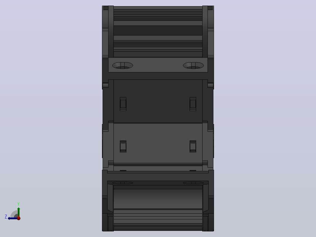 弯曲半径55内高25两侧打开型DB封闭式拖链_DMD25CDBA-25-57-55R-30右视图