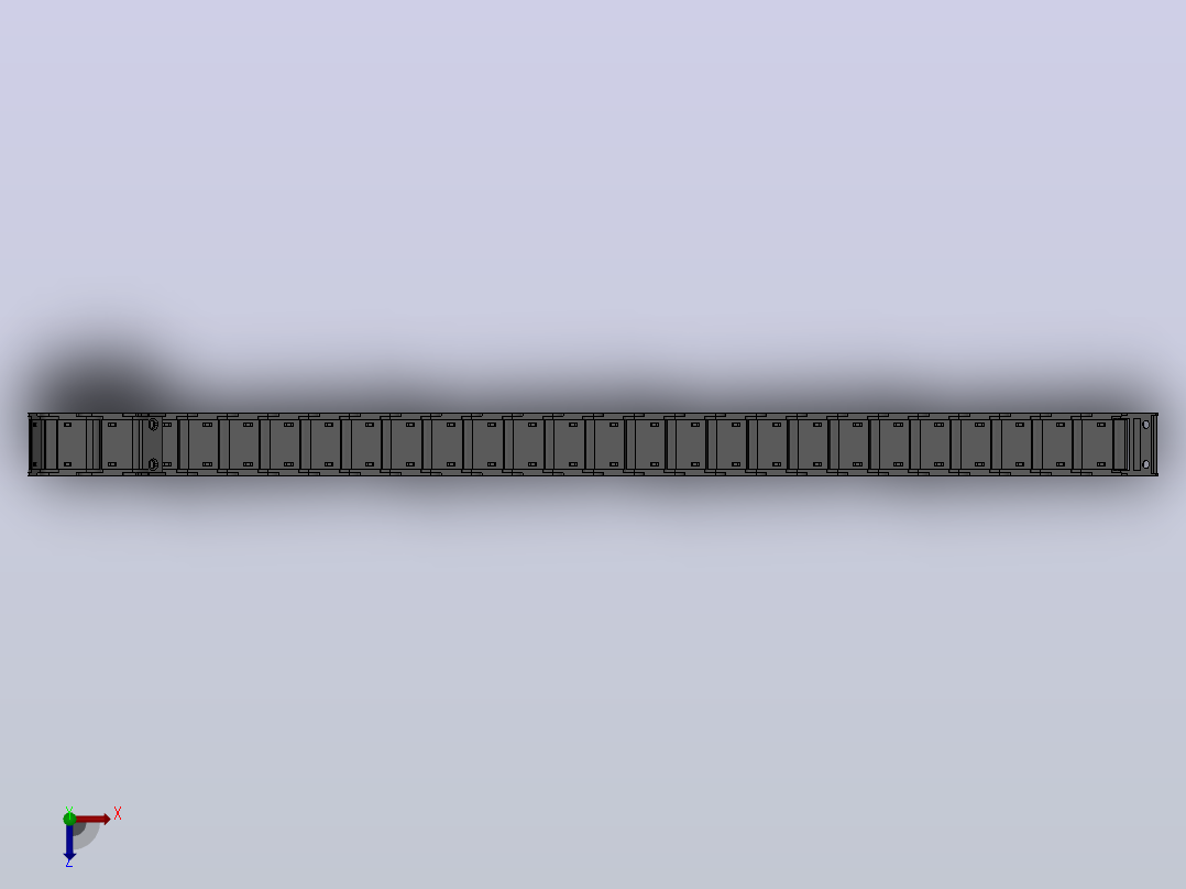 弯曲半径55内高25两侧打开型DB封闭式拖链_DMD25CDBA-25-57-55R-30俯视图