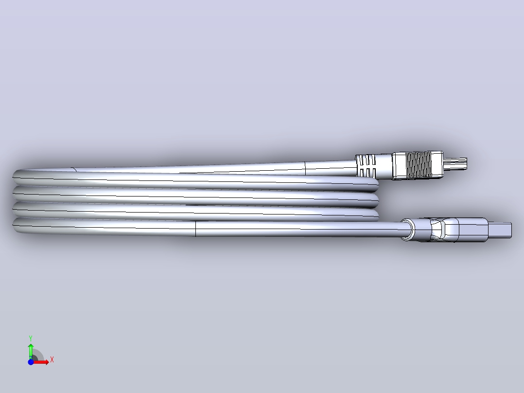 USB-A转迷你USB-B电缆-12前视图