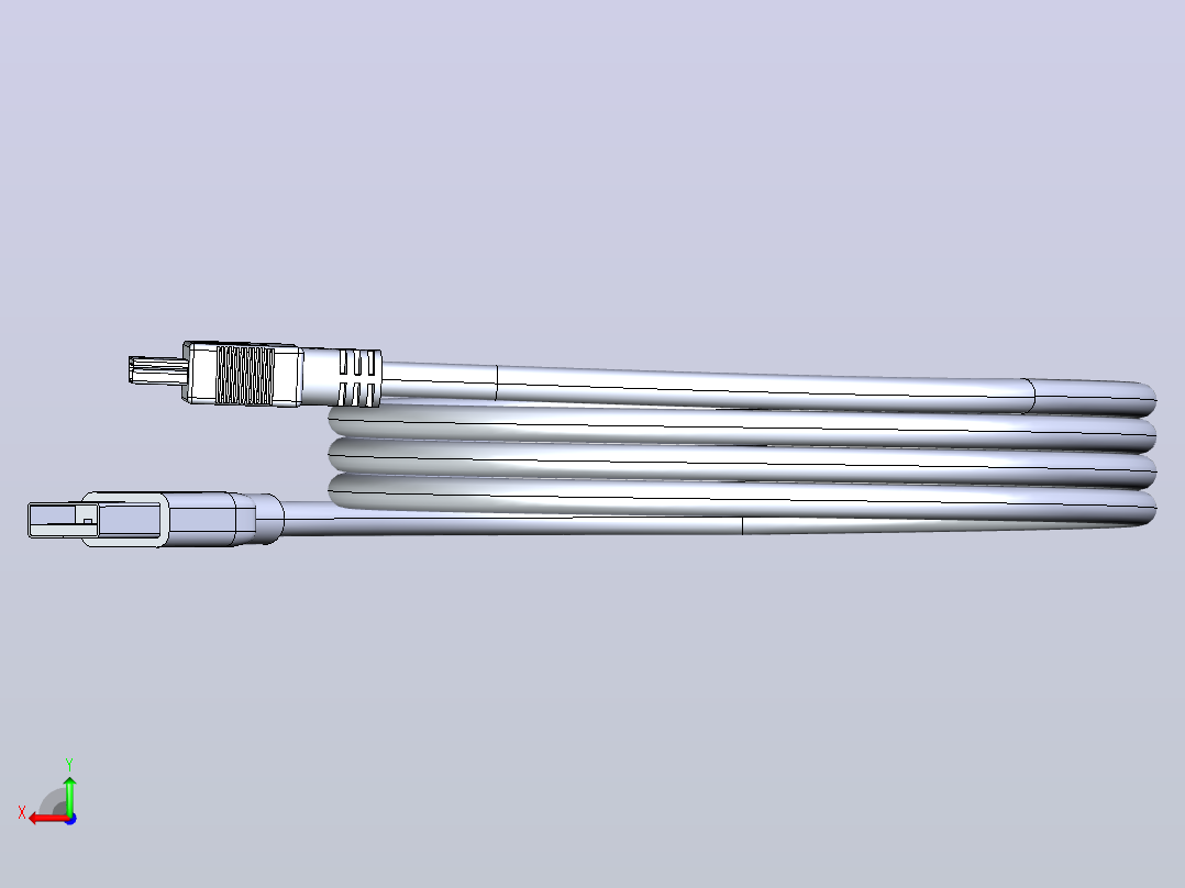 USB-A转迷你USB-B电缆-12后视图