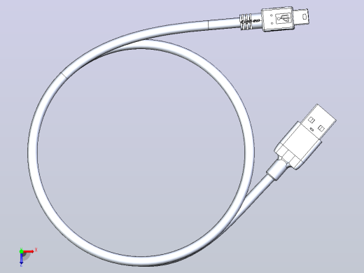 USB-A转迷你USB-B电缆-12俯视缩略图