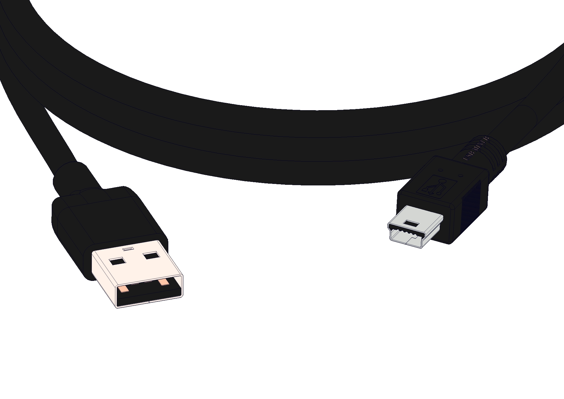 USB-A转迷你USB-B电缆-12