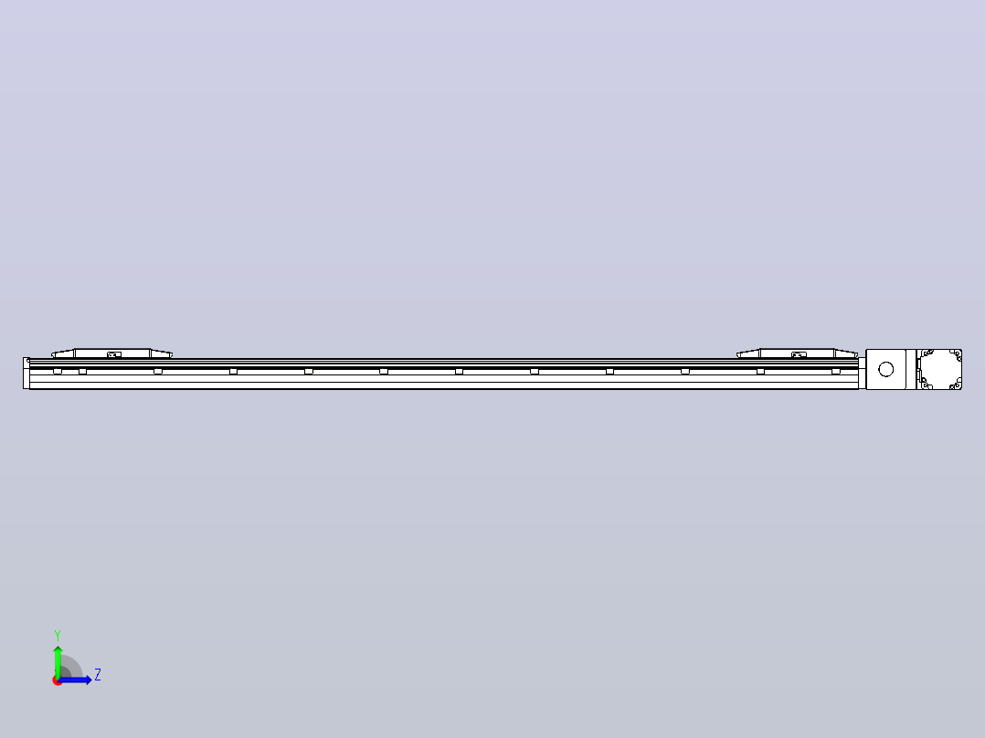 皮带直线轴双滑块型TPA-GCBS-150-P80-L550-QR-M75-N3左视图
