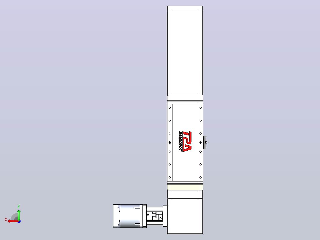 伺服电机集成皮带传动直线执行器TPA-OCB-140-256-L150-DL-J90-N3后视图