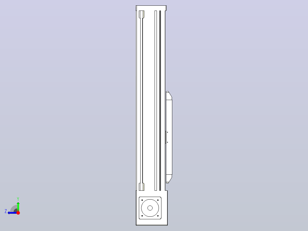 伺服电机集成皮带传动直线执行器TPA-OCB-140-256-L150-DL-J90-N3右视图