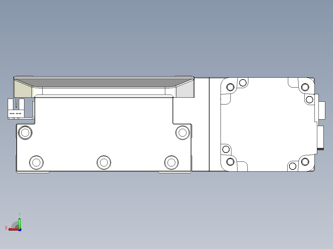 滚珠丝杠直线轴内置导轨TPA-GCR-150-2010C-L1150-MR-M75-N3后视图