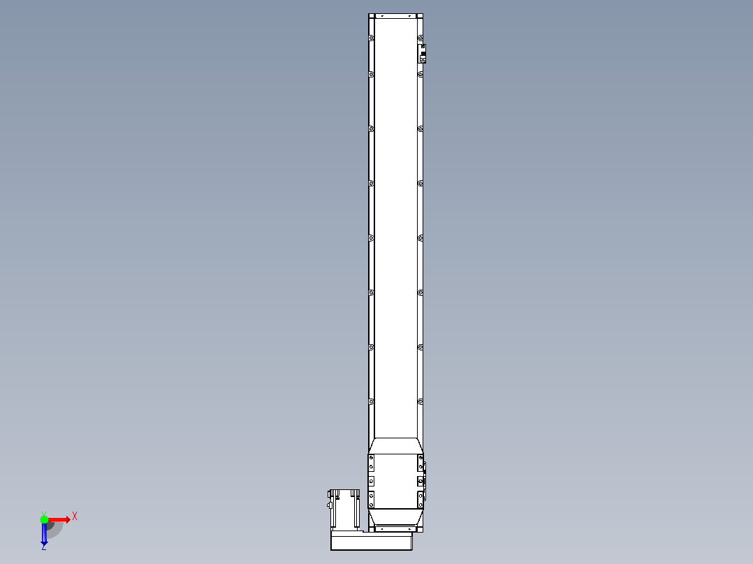 滚珠丝杠直线轴内置导轨TPA-GCR-150-2010C-L1150-MR-M75-N3俯视图