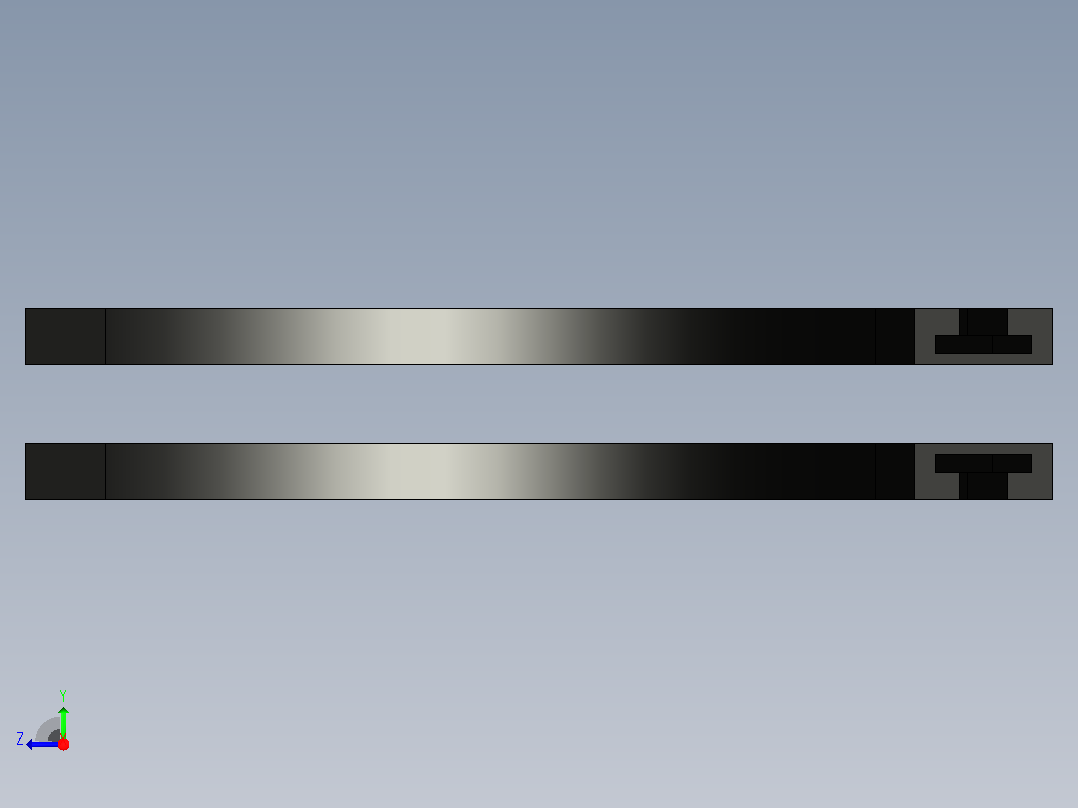 ZWGD-1873-K325-TA60-R610-N1-C1转弯轨道(无轴承)右视图