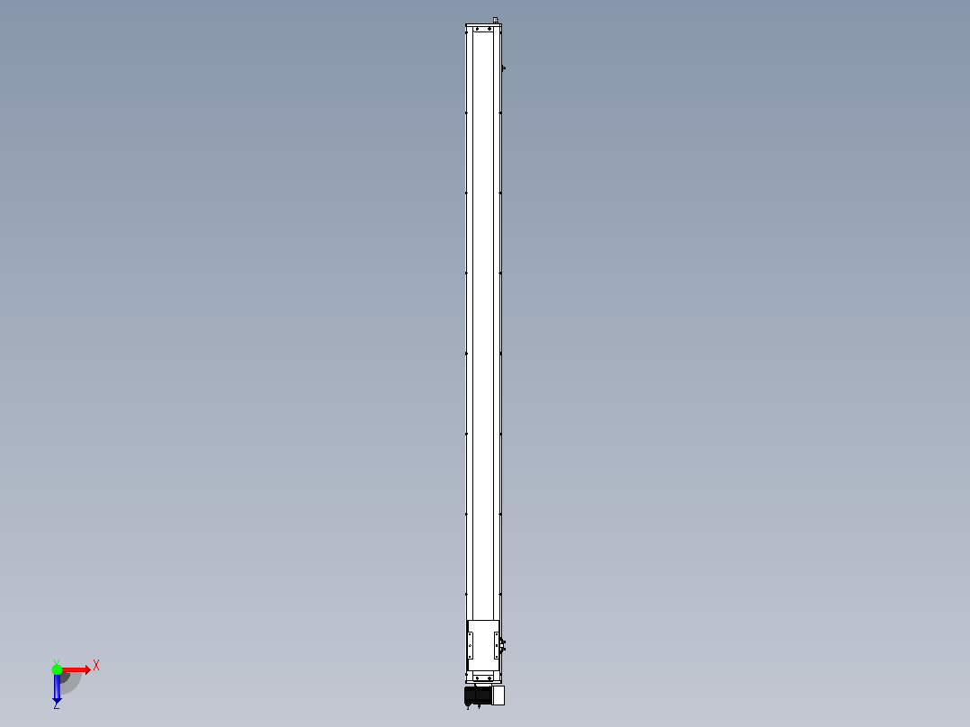SCM14-2150-RU滚珠花健、支撑座、滚珠丝杠、交叉导轨、直线模组俯视图
